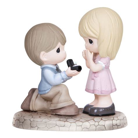 Precious Moments Will You Marry Me Boy Proposing To Girl Figurine