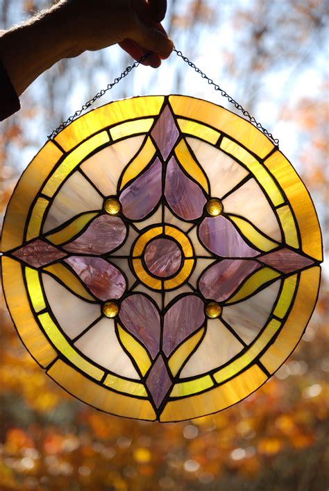 Mandala Stained Glass Panels Stained Glass Art Stained Glass Projects Project Ideas Circles