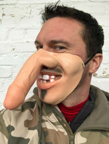 Funny Half Face Big Dick Nose Mask Willy Face Teeth Fancy Dress Stag