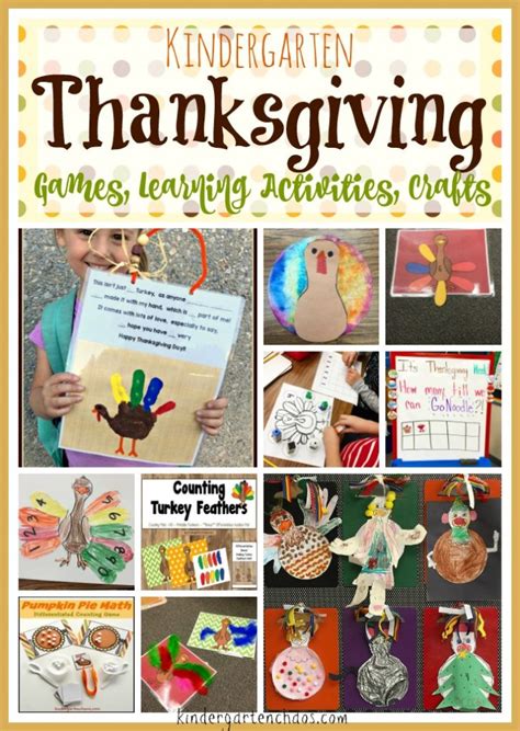 November And Thanksgiving Activities For Kindergarten