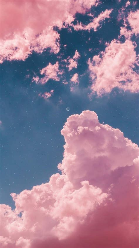 Two Moon In The Aesthetic Pink Sky Trong 2020 Ảnh Tường Cho điện