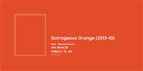 Benjamin Moore Outrageous Orange 2013 10 Paint Color Codes Similar