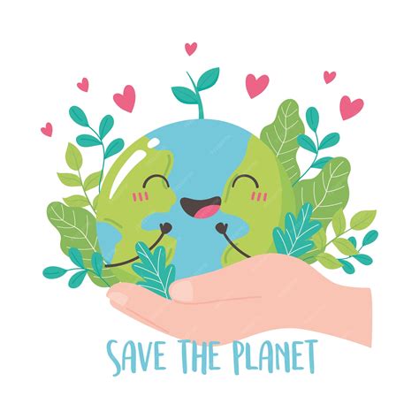 Salvar El Planeta Mano Sosteniendo Lindo Mapa De La Tierra Hoja