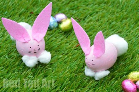 Egg Decorating Easter Bunny Craft Red Ted Art Kids Crafts