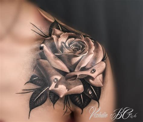 30 Beautiful Black And White Flower Tattoos For Women