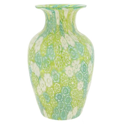 Glassofvenice Murano Glass Golden Quilt Millefiori Urn Vase Etsy Murano Glass Vase Urn Vase