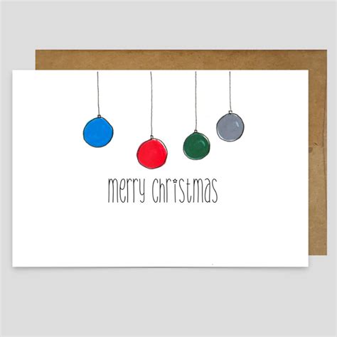 merry christmas ornaments greeting card