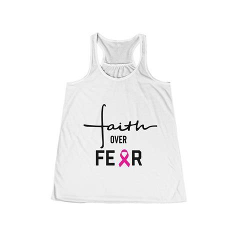 faith over fear breast cancer awareness fight breast etsy
