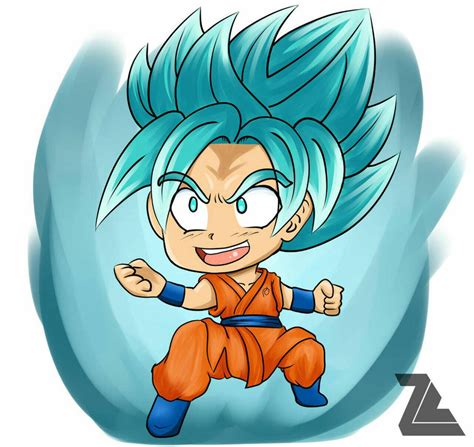 Chibi Goku Super Saiyan Blue By Zoozlife On Deviantart