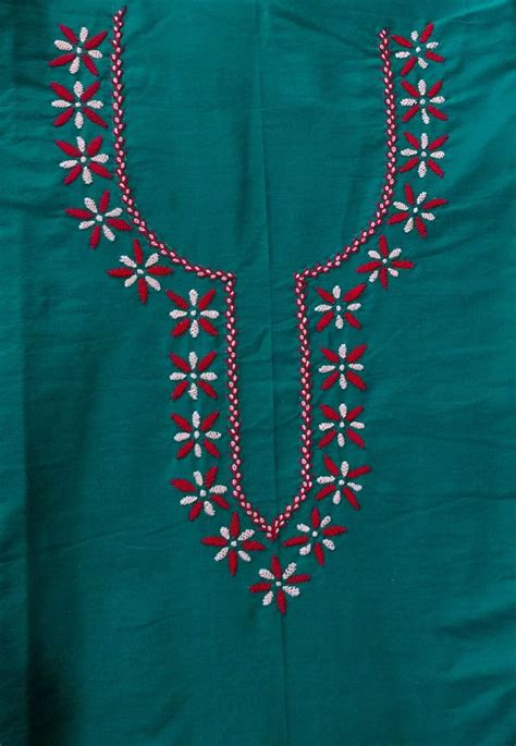 Neck Embroidery Designs For Tops Hand Embroidery
