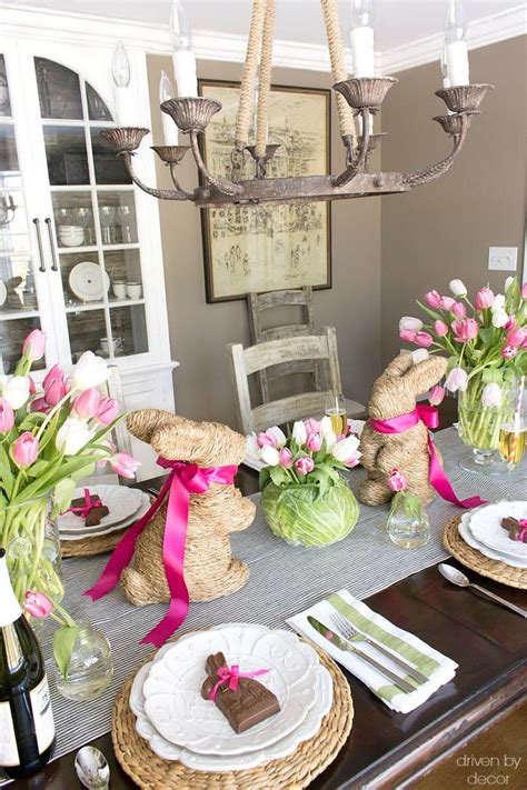 A Cute Idea For Decorating Your Table For Easter The Twine Bunnies