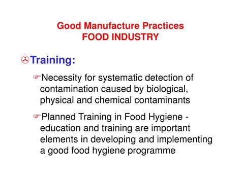 Ppt Good Manufacture Practices Food Industry Powerpoint Presentation