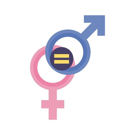 Símbolos De Género Masculino Y Femenino Con El Mismo Icono De Estilo