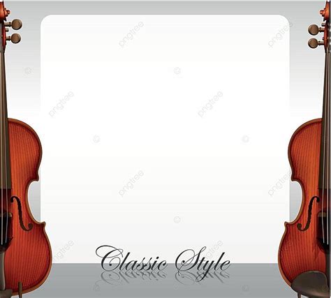 Border Design With Violins Violin Banner Border Vector Violin Banner