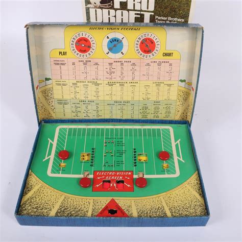 Lot 2 Vintage Football Board Games Pro Draft And Electro Vision Football