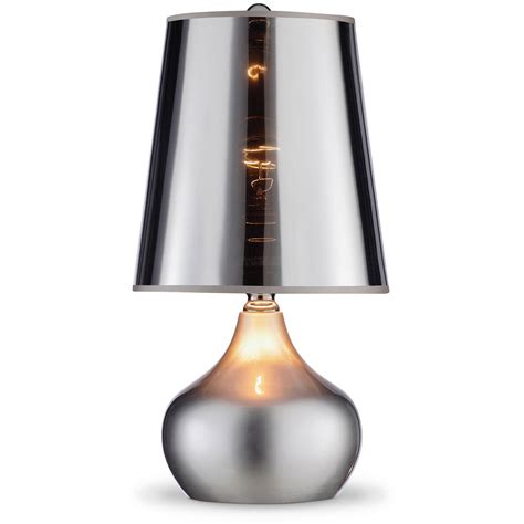 Try refreshing the look of your entryway table or dining room buffet by adding a table lamp to add more warmth to your space. 18" Luster Touch-On Table Lamp, Silver - Walmart.com - Walmart.com