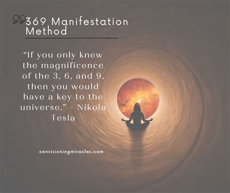 The 369 Manifestation Method A Detailed Guide Envisioning Miracles