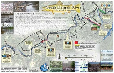 South Holston River Map Bristol Tn