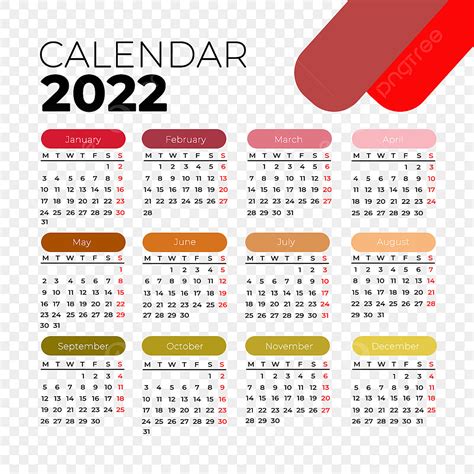 Plantilla De Calendario 2022 2159303 Vector En Vecteezy Aria Art