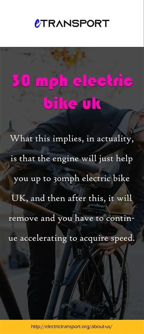 Ppt Speed Pedelecs And 30mph Electric Bikes In Uk Electric