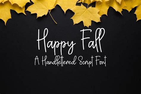 Happy Fall A Handlettered Script Font