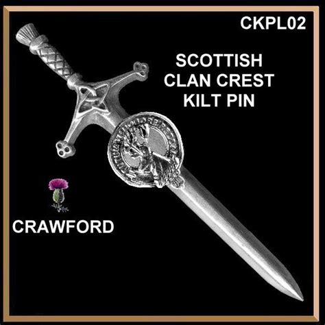 Crawford Clan Crest Kilt Pin Scottish Pin Ckp02 Etsy