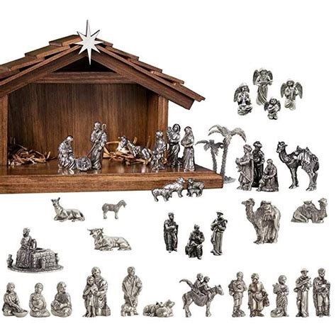 Danforth Complete Nativity Set For Christmas Indoors Handcrafted