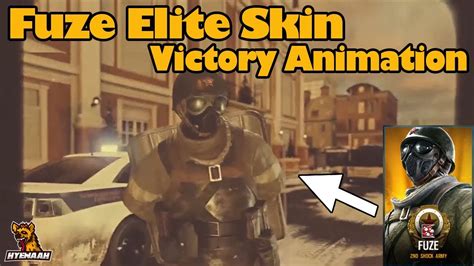 Fuze Elite Skin And Victory Animation Rainbow Six Siege White Noise