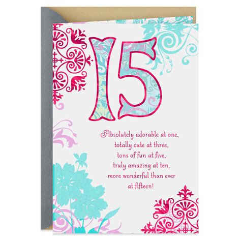 More Wonderful Than Ever 15th Birthday Card Greeting Cards Hallmark