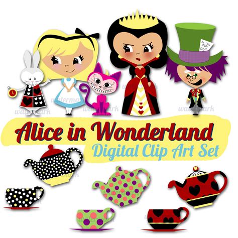 Free Alice In Wonderland Clip Art Clipart Best