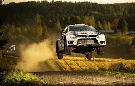 Wallpaper Dust Volkswagen Jump Wrc Rally Rally Finland Polo