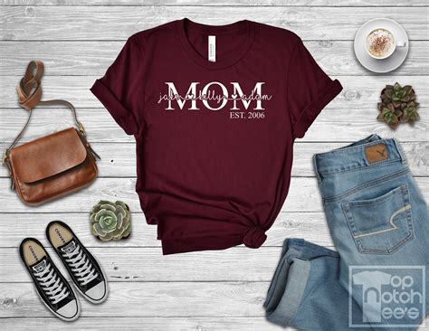 Mothers Day T Shirt T Idea Mom Shirt Custom Mom With Etsy