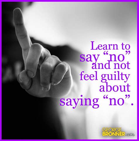 Learn To Say No George Bronner