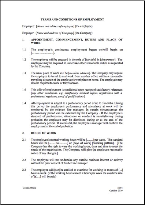 This contract is designed to apply to the employment conditions between a company located in one country, Printable Sample Employment Contract Sample Form ...