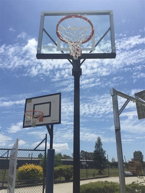 Bb742 Gls Deluxe Practice Basketball Tower Glass Backboard Grand