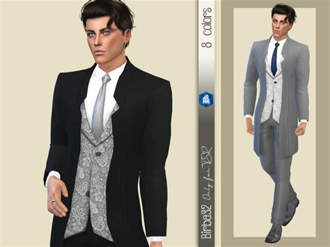 Birba32s Tobias Wedding Suit Sims 4 Male Clothes Sims 4 Clothing