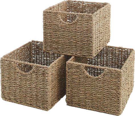 Buy The Lakeside Collection Set Of 3 Handwoven Natural Seagrass Wicker