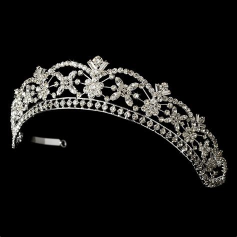 The designs on the wedding tiaras can be exquisite and there may be embellishments and stones set in the tiaras which can enhance the look of the bride as she walks down the aisle. Rhinestone Bridal Tiara Rowena | Swarovski Crystal Wedding ...