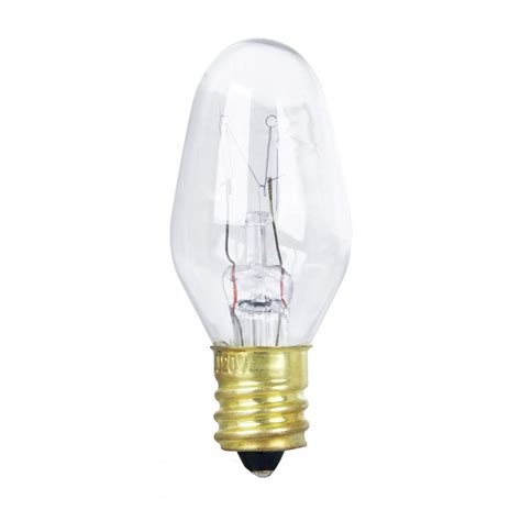 Feit Electric 7 Watt Equivalant C7 2700k Clear Incandescent E12 Night