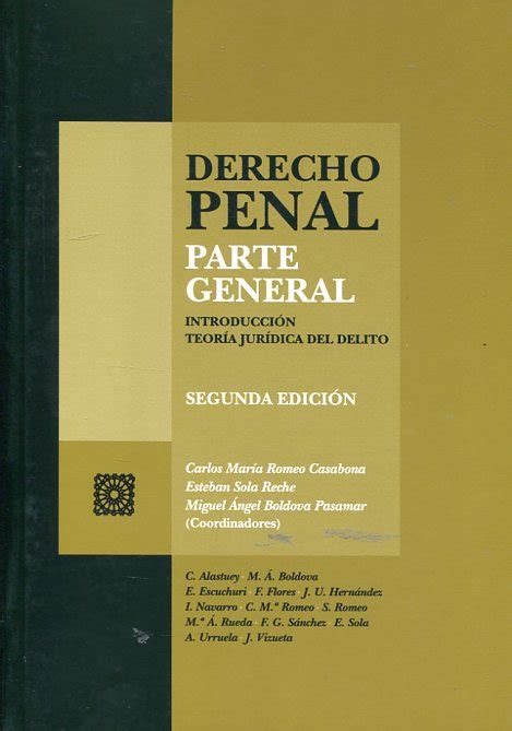 Libro Derecho Penal Parte General 9788490454404 Boldova Pasamar