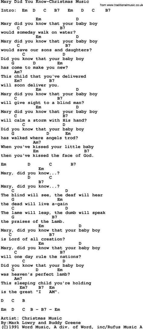 Mary Did You Know Great Song Lyrics Lyrics And Chords Guitar Hot Sex