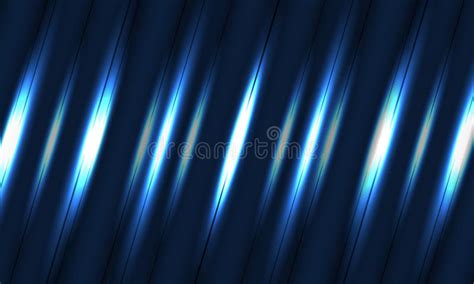 Dark Blue Geometric Background With Diagonal Glowing Light Luminous