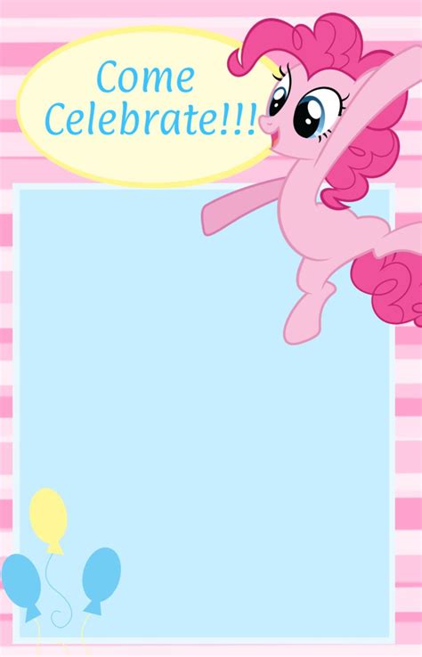 Pinkie Pie Birthday Invitation D By Chanceyb On Deviantart