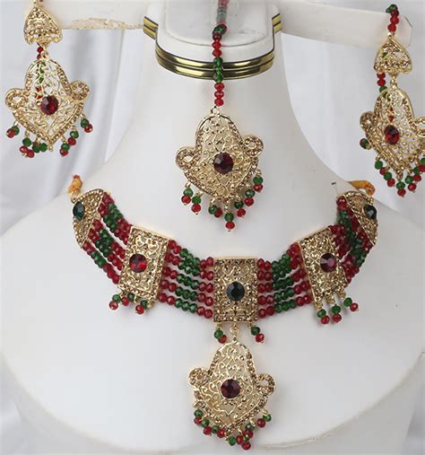 Multi Color Golden Stylish Artificial Jewellery Set Ps 265 Online
