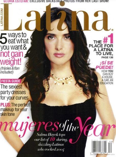 Salma Hayek Latina Magazine December 2004 Cover Photo United States