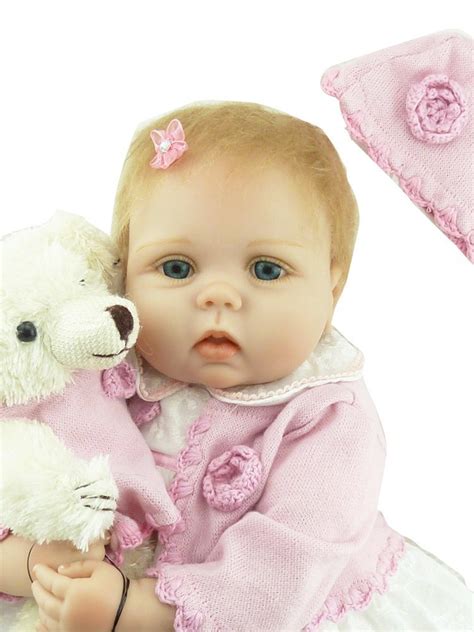 Ziyiui Realistic Reborn Doll 22inch 55cm Handmade Soft Silicone Vinyl