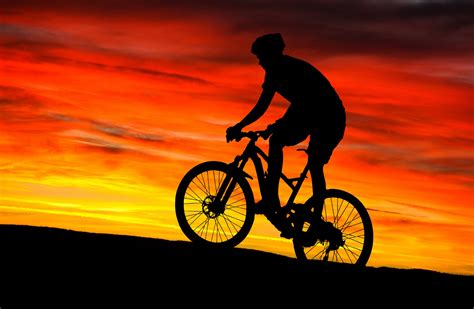 Mountain Bike Rider Sunset Free Stock Photo Public Domain Pictures