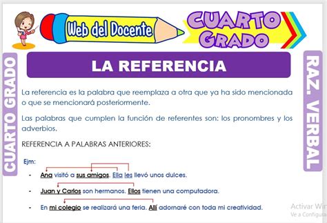 Que Es Una Referencia Para Cuarto De Primaria Fichas Para Imprimir