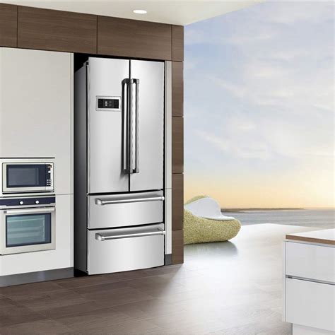 Hallman 36 Inch Counter Depth French Door Refrigerator Sbw