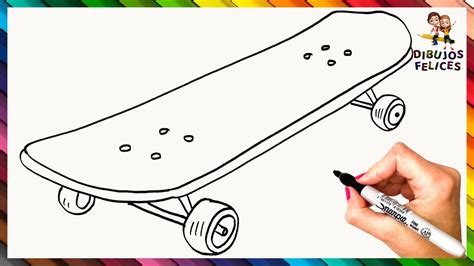 Cómo Dibujar Un Skate Paso A Paso Dibujo De Skate Youtube